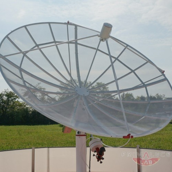PrimaLuceLab Spider 230 radio telescope, with EQ-6 mount and pier