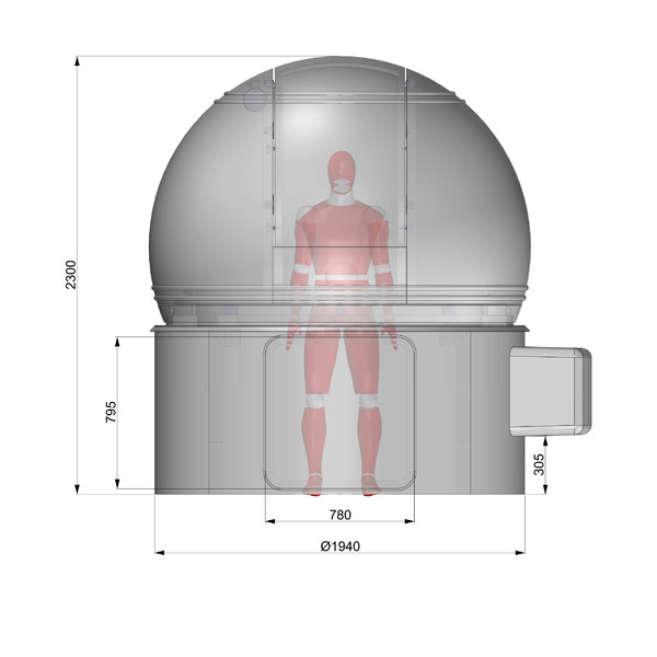 Omegon H80 observatory dome, 2m diameter