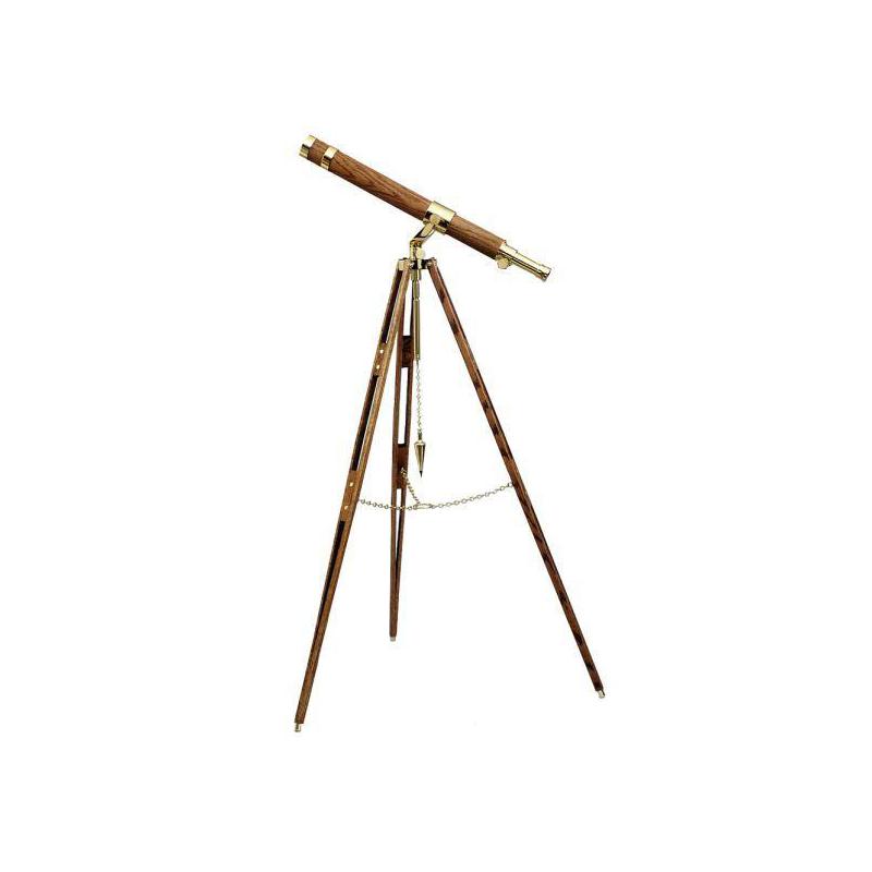 The Glass Eye Brass telescope Cape Cod Designer Series Tripod made of Oak
