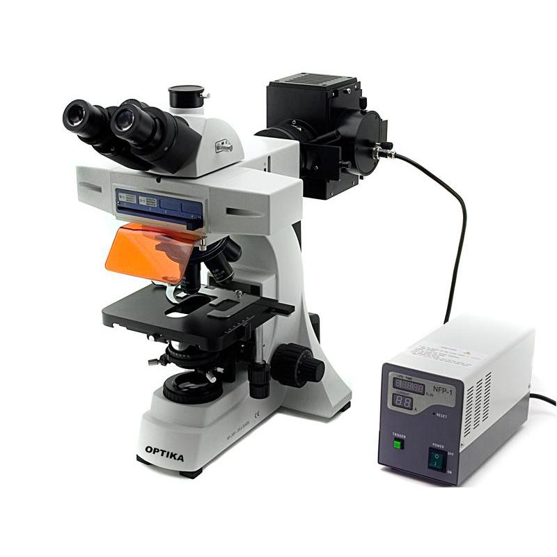 Optika B-600TiFL, trinocular, fluorescence microscope