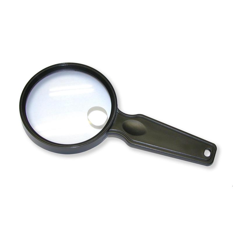 Carson MagniView magnifying glass, 2.5X with 5X spot