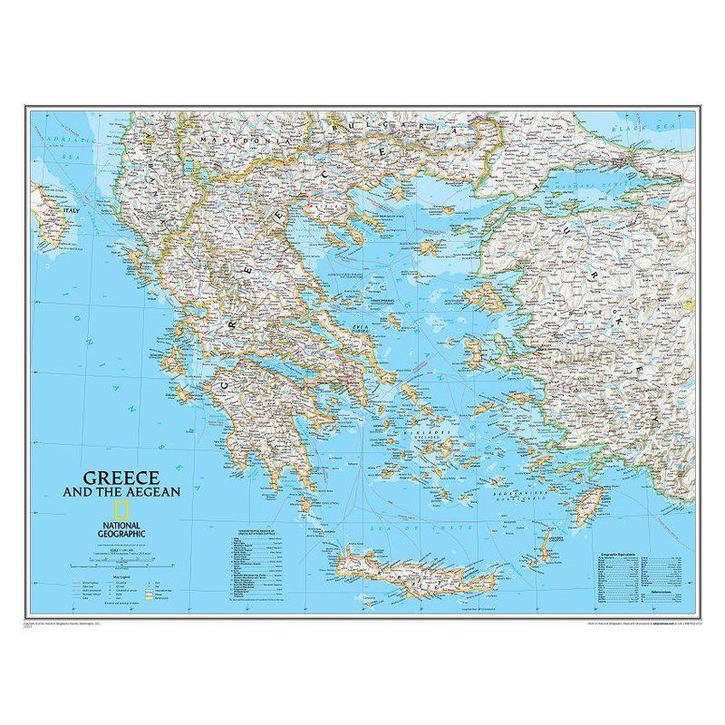 National Geographic map of Greece