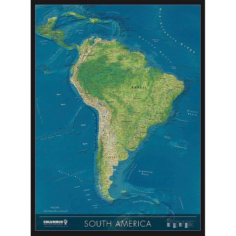 Columbus Continent map South America