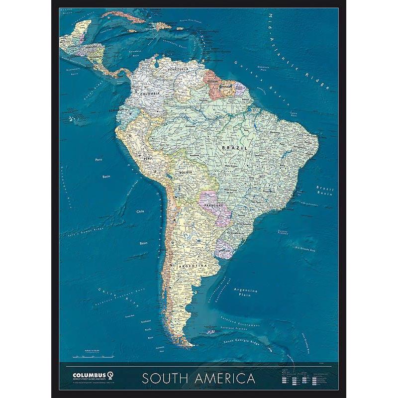 Columbus Continent map South America