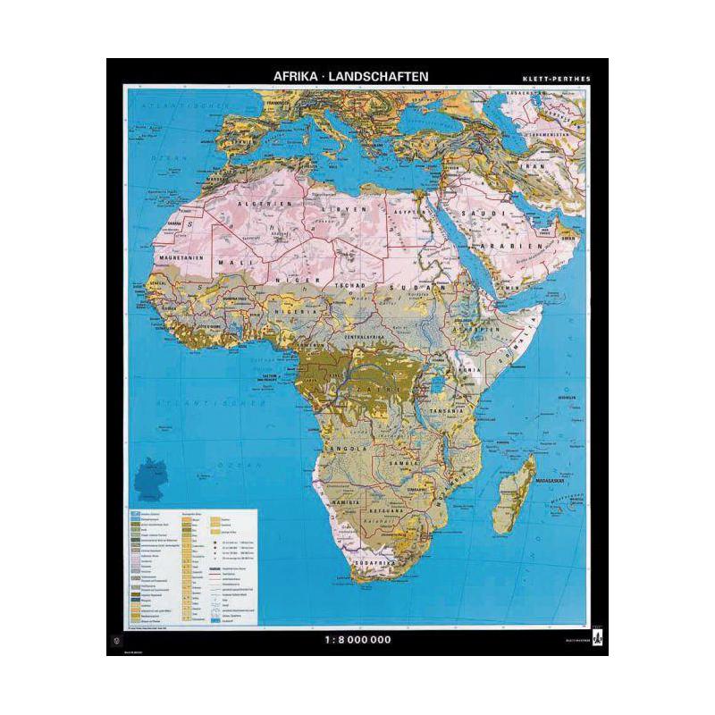 Klett-Perthes Verlag Continent map Africa landscapes