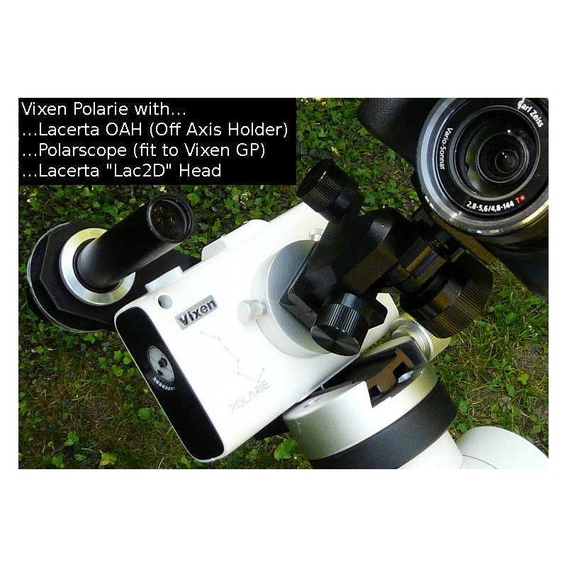 Lacerta Polarie off-axis bracket, including Polar52 illuminated polar finder