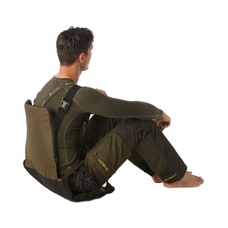 Stealth Gear Padded seat with backrest, foldable, green