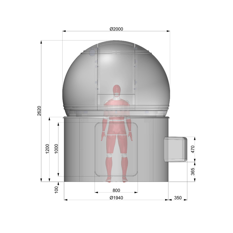 ScopeDome H120 observatory dome, 2m diameter