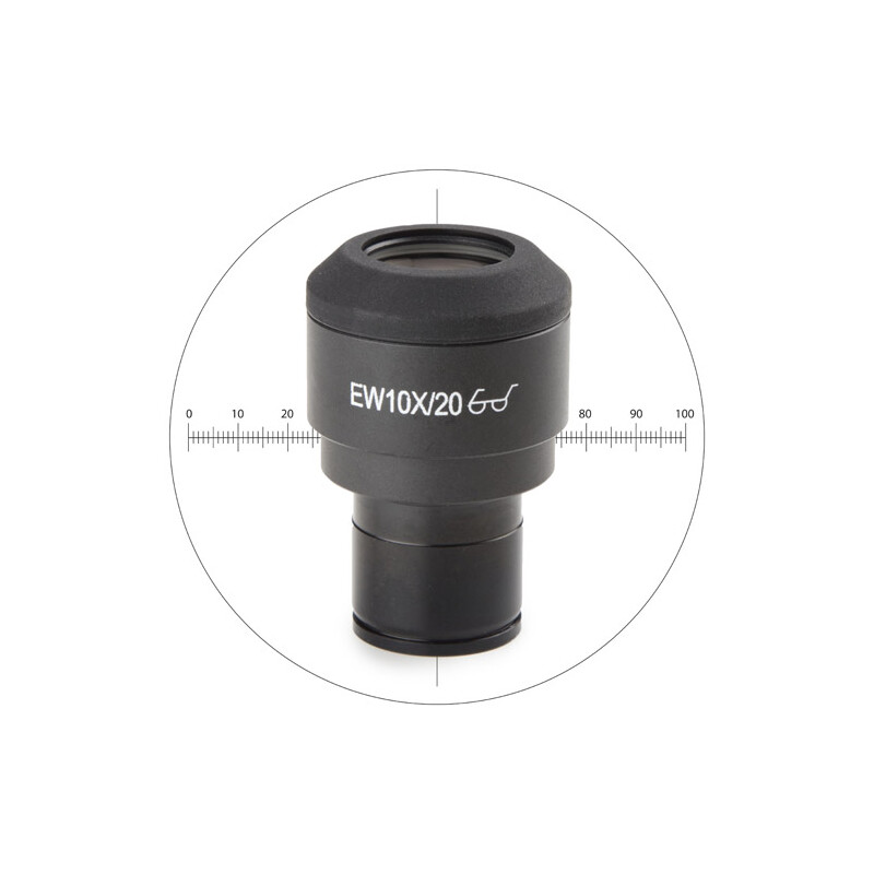 Euromex Measuring eyepiece IS.6010-CM, WF10x/20 mm, 10/100 microm., crosshair, Ø 23.2 mm (iScope)