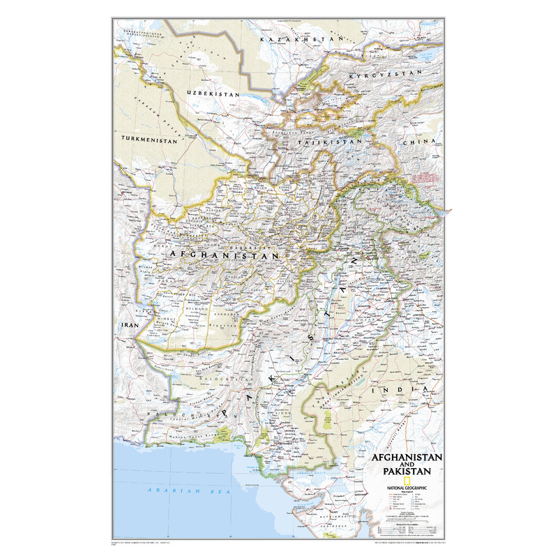National Geographic Map Afghanistan - a land in crisis