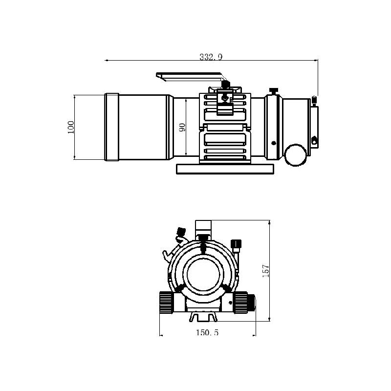 TS Optics Apochromatic refractor AP 76/342 EDPH Flatfield OTA