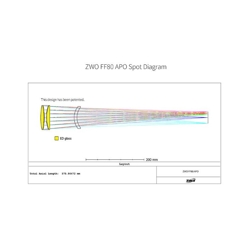 ZWO Apochromatic refractor FF80 AP 80/600 Quadruplet OTA