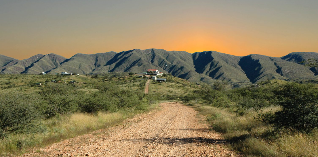 View of the Hakos Astrofarm, just before arrival