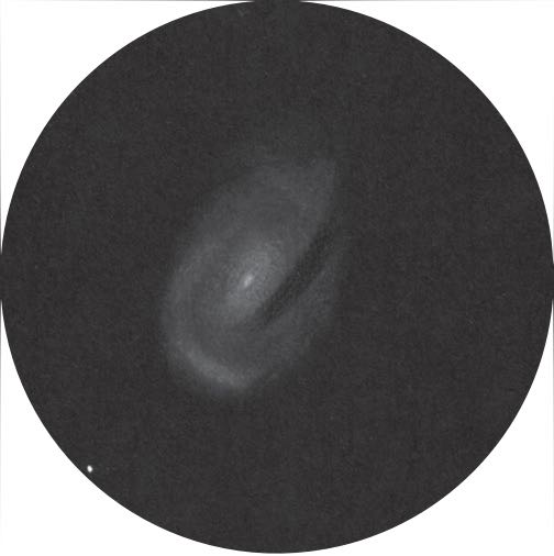 M96, as it appears in a 400-mm telescope
under a country sky. Uwe Glahn