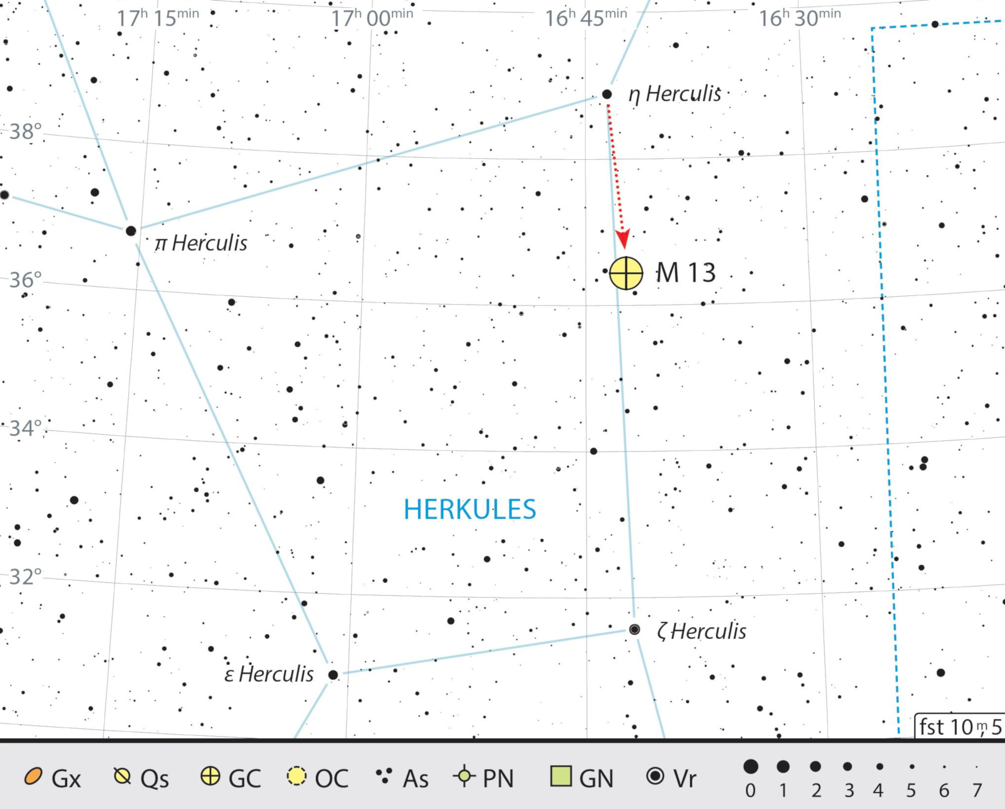 Finding chart for M13. J. Scholten