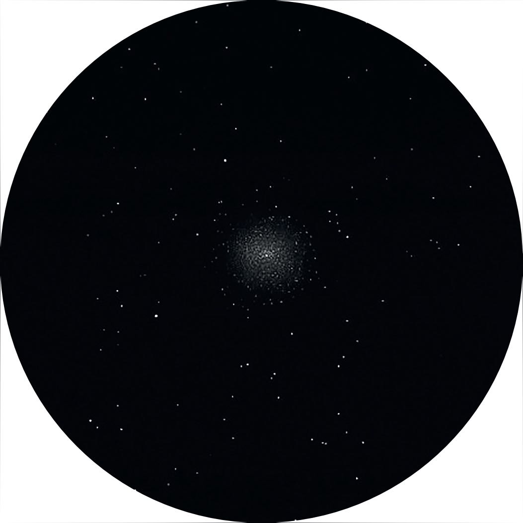 Drawing of globular cluster M15. Oliver Stein