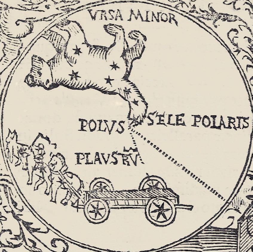 Mizar and its companion already appear in the Antwerp
edition of Apian's Cosmographia from 1545. Albireo Verlag
