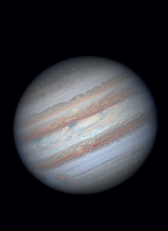 Image of the planet Jupiter. Photographed from the French Alps, the planet’s cloud bands are clearly visible. Mario Weigand