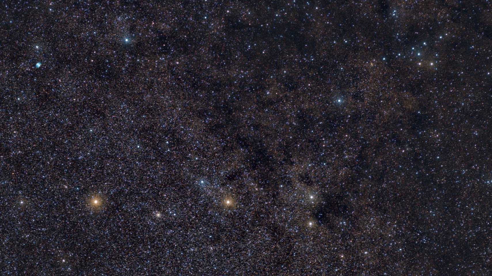 The brightest stars in Sagitta can be seen in the centre of the picture, in the upper section to the left is M27, and the Coat-hanger cluster is on the right. Marcus Degenkolbe