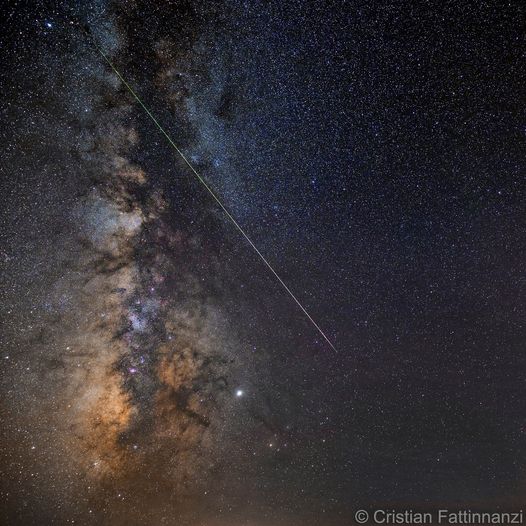 Image of a meteor by Cristian Fattinanzi
