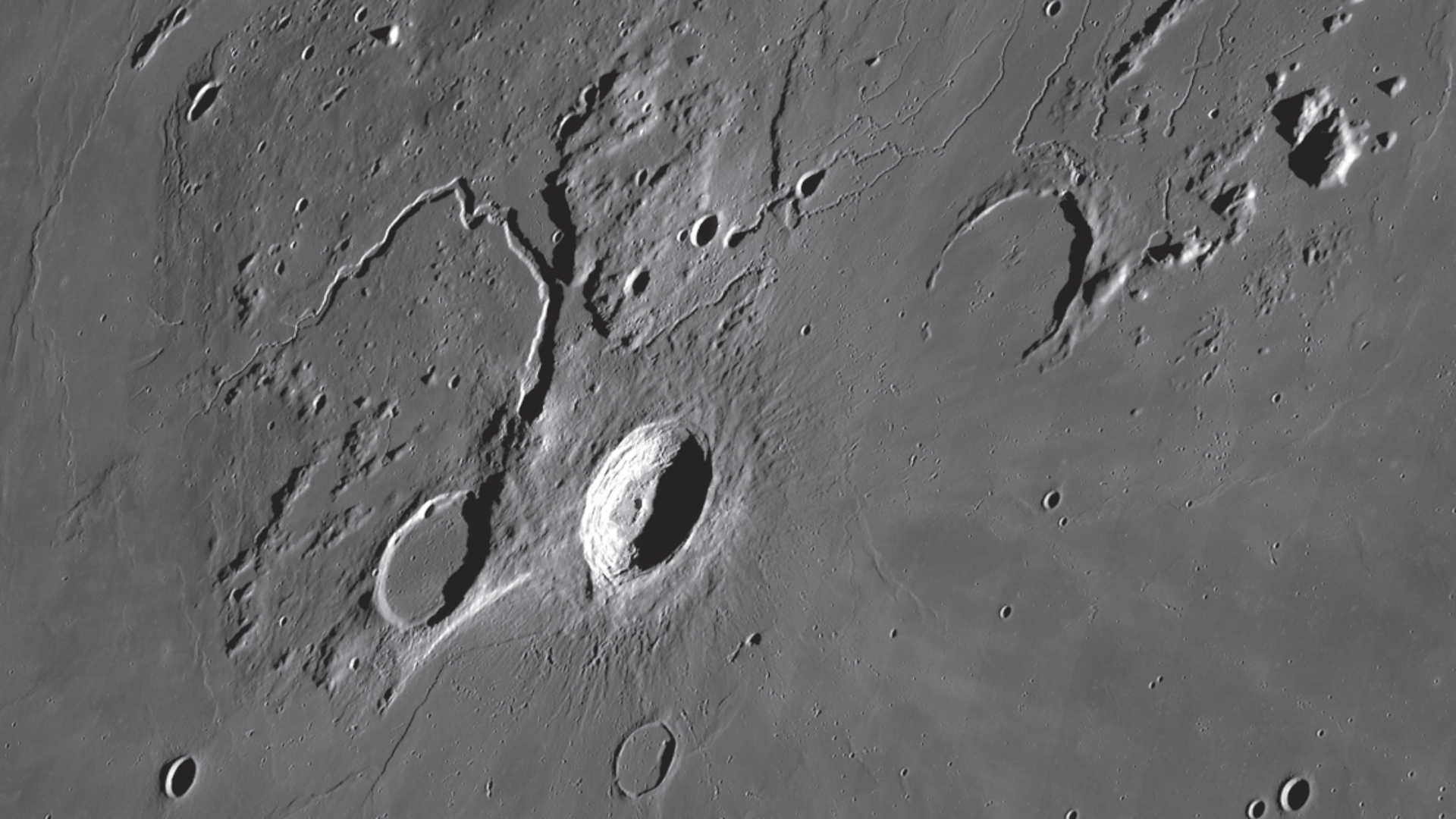 The material inside crater Aristarchus is the brightest on the near side of the Moon. NASA/GSFC/Arizona State University