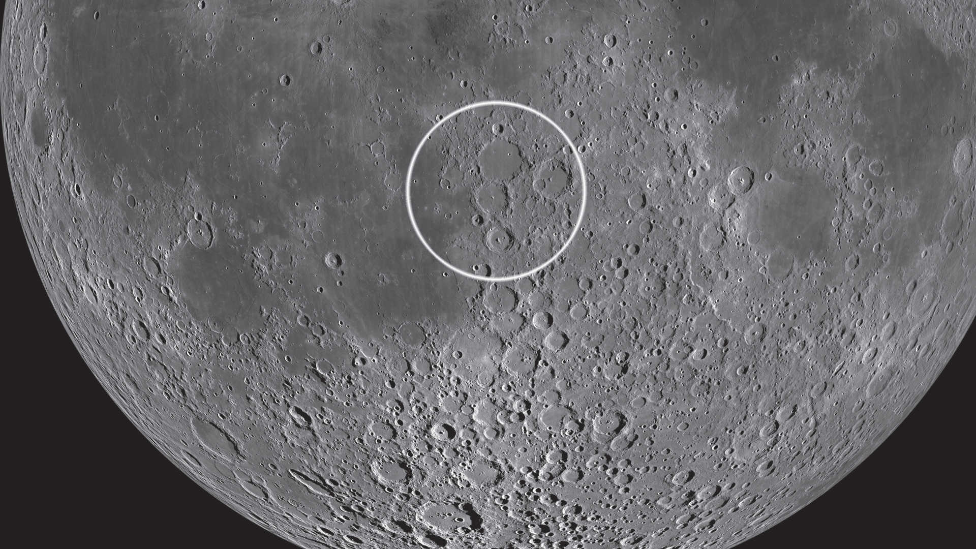 The three craters are almost in the middle of the Moon. NASA/GSFC/Arizona State University