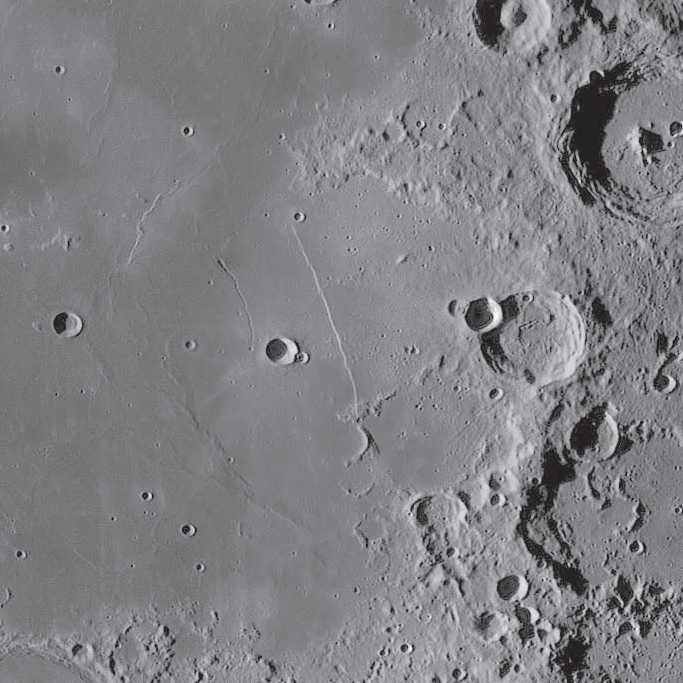At waning Moon, the formation is also
known as Huygens’ Sword. NASA/GSFC/Arizona State University