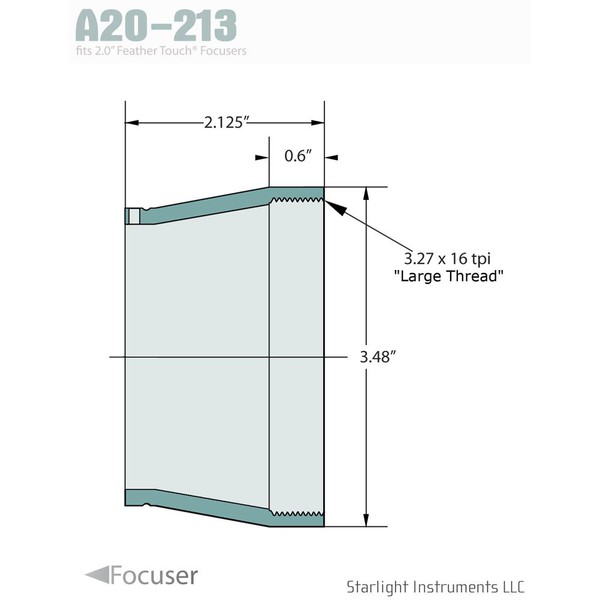 Starlight Instruments FTF2015 adapter for large Meade thread