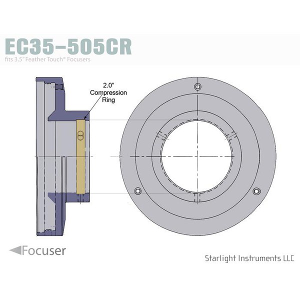 Starlight Instruments 3.5" end cap with compression ring