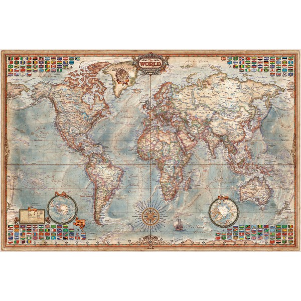 RayWorld Antique map Executive, laminated