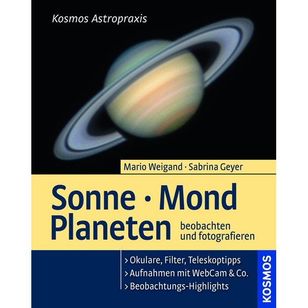 Kosmos Verlag Sonne Mond Planeten beobachten und fotografieren book