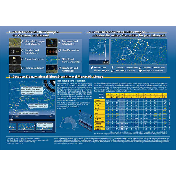 Oculum Verlag Star chart Orientierung am Nachthimmel book