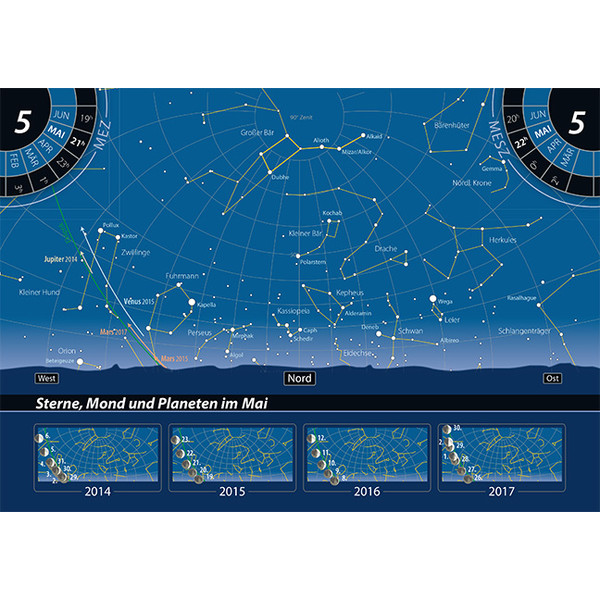 Oculum Verlag Star chart Orientierung am Nachthimmel book