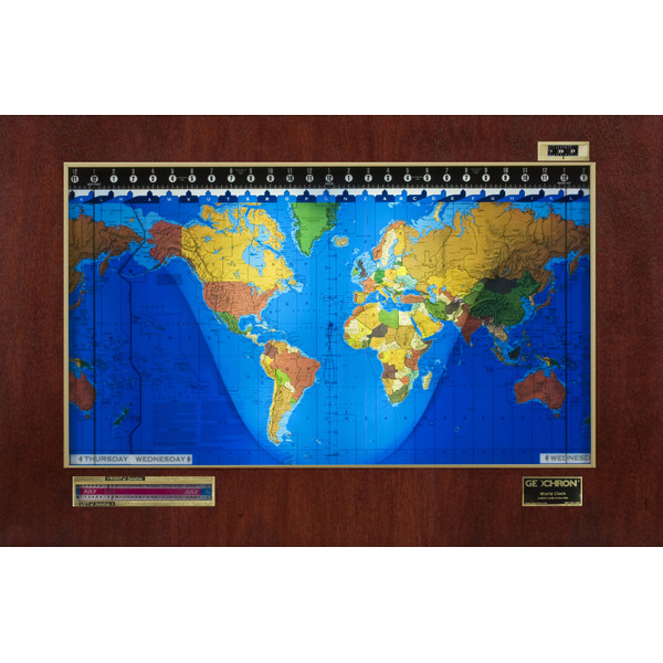 Geochron Original Kilburg in real mahogany veneer gold bordered design