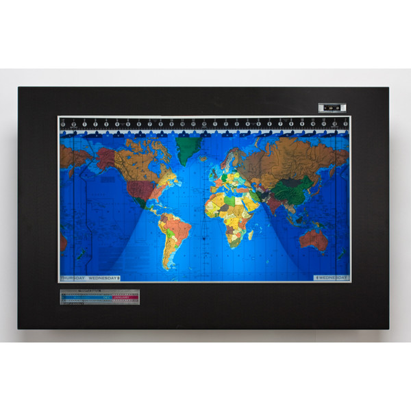 Geochron Original Kilburg in black anodized aluminium silver bordered design