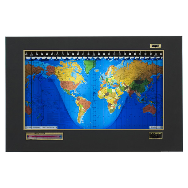 Geochron Original Kilburg in black goatskin plastic gold bordered design