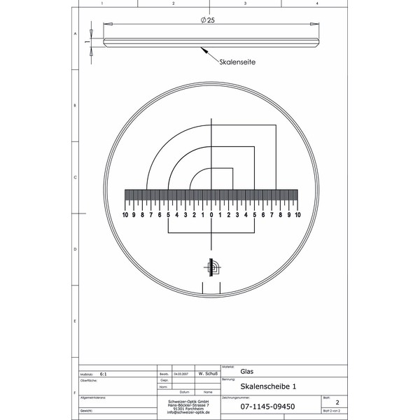 Schweizer Scale 1 for Tech-Line stand magnifying glass