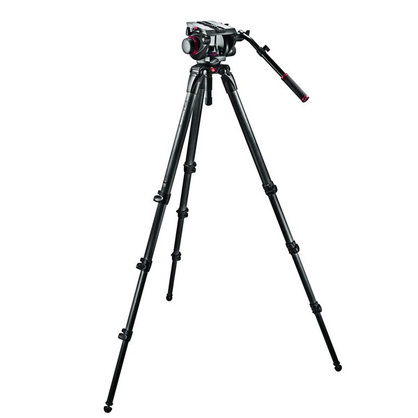 Manfrotto Tripod kit with 509HD Pro Fluid Video tilt head and 536 mono tube tripod system with mid-level spreader