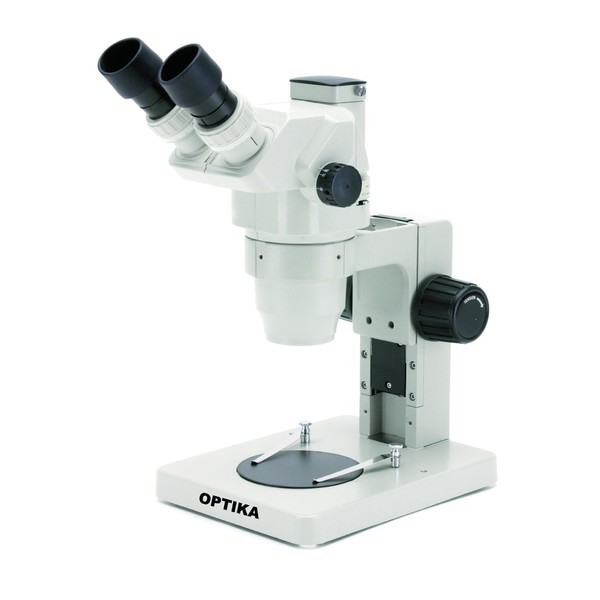 Optika SZR-2 trinocular stereo zoom microscope, simple stand