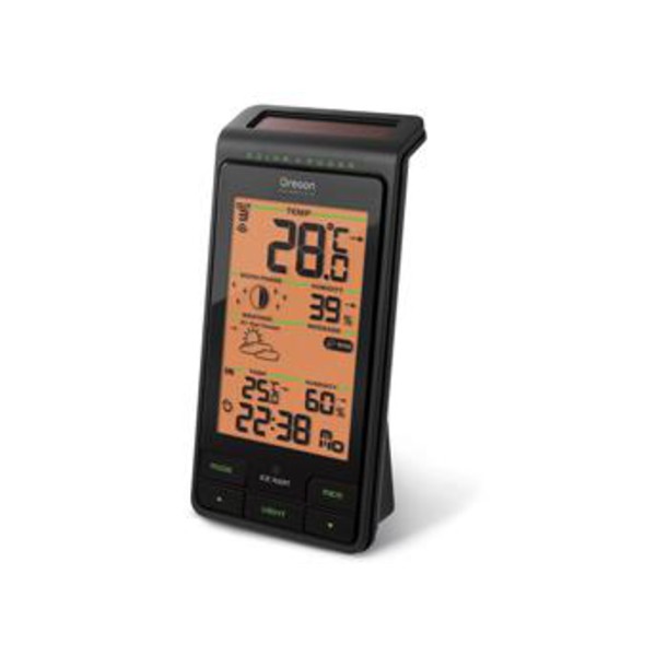 Oregon Scientific Wireless solar weather station with weather alarm and moon phases BAR808HG