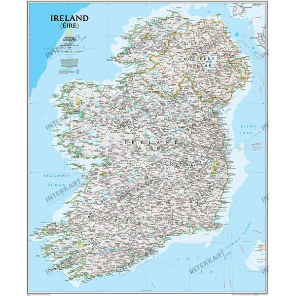 National Geographic Map Irland (76 x 91 cm)