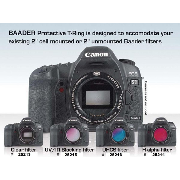 Baader Camera adaptor Protective CANON DSLR T ring with built-in 50.4 x 3mm clear glass dust protection filter