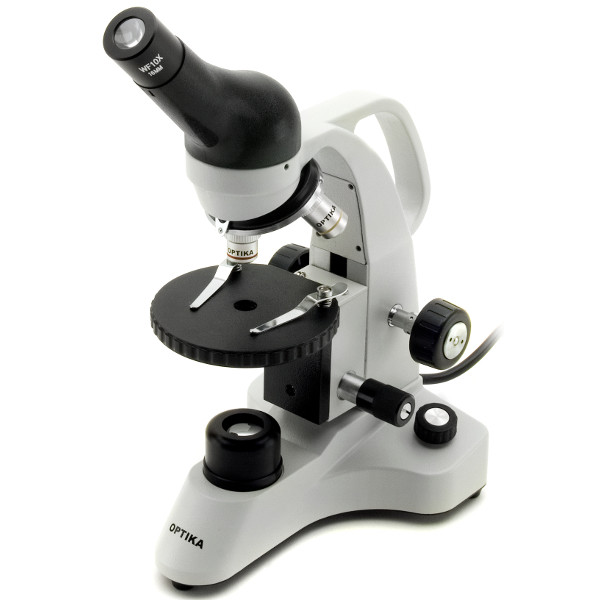 Optika Microscope B-20R, monocular, LED, with rechargeable batteries