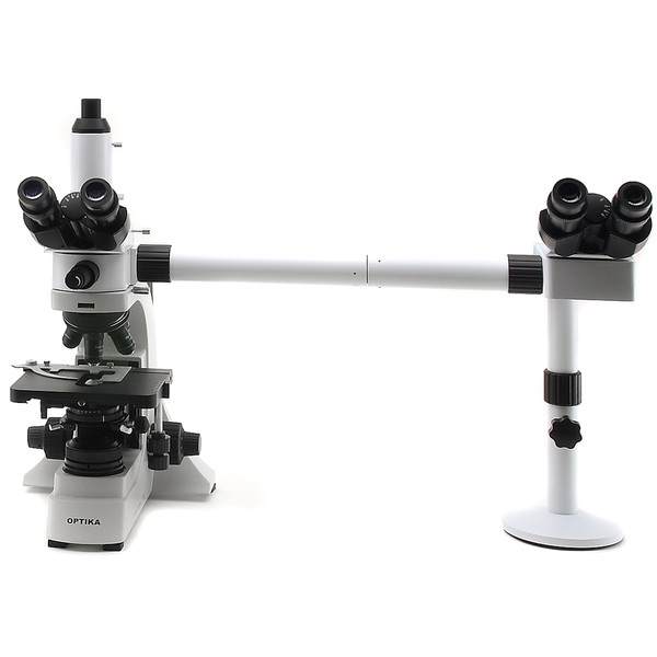 Optika B-500Ti-2,  2-head discussion microscope, trinocular, 1000x, LED