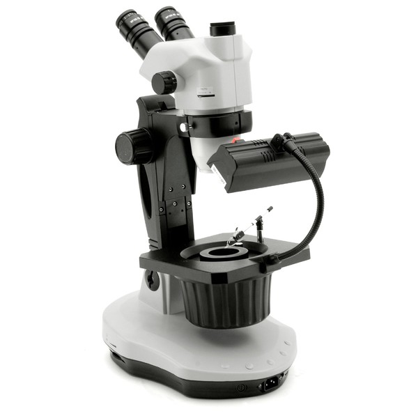 Optika OPTIGEM-4 gemological trinocular stereo zoom, with tiltable stand