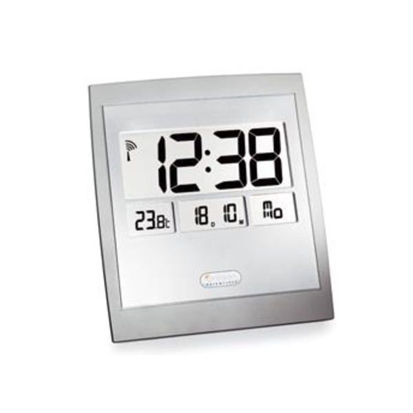 Oregon Scientific Wireless weather station JM 889N-S XXL radio-controlled wall clock, silver