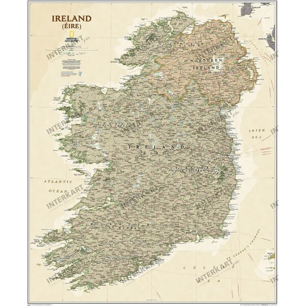 National Geographic Map Irland (76 x 91 cm)