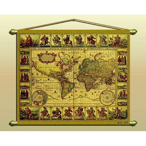 Zoffoli living Antique map (reproduction) No. 311/2