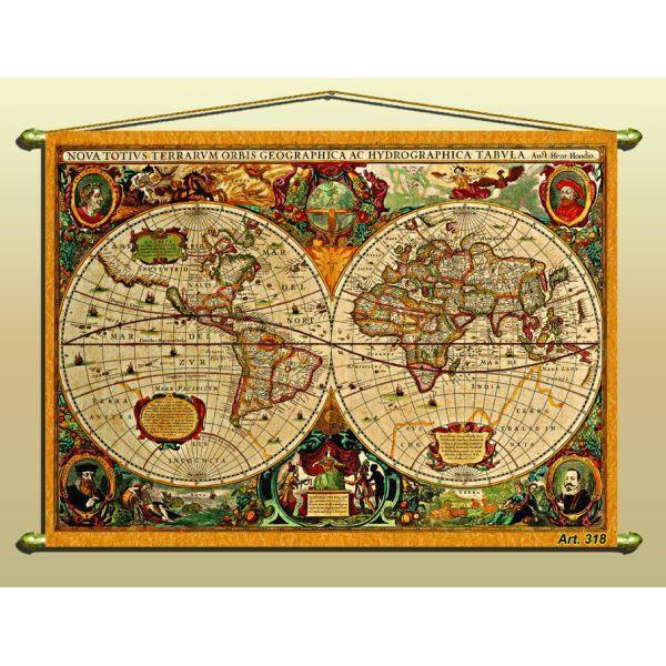Zoffoli living Antique map (reproduction) No. 318/2