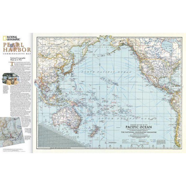 National Geographic Regional map Pearl Harbor/drama in the Pacific - 2-seitig